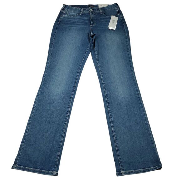 NYDJ Marilyn Straight Leg Stretch Premium Denim Jeans Lift Tuck Size 6 Blue - Picture 1 of 8